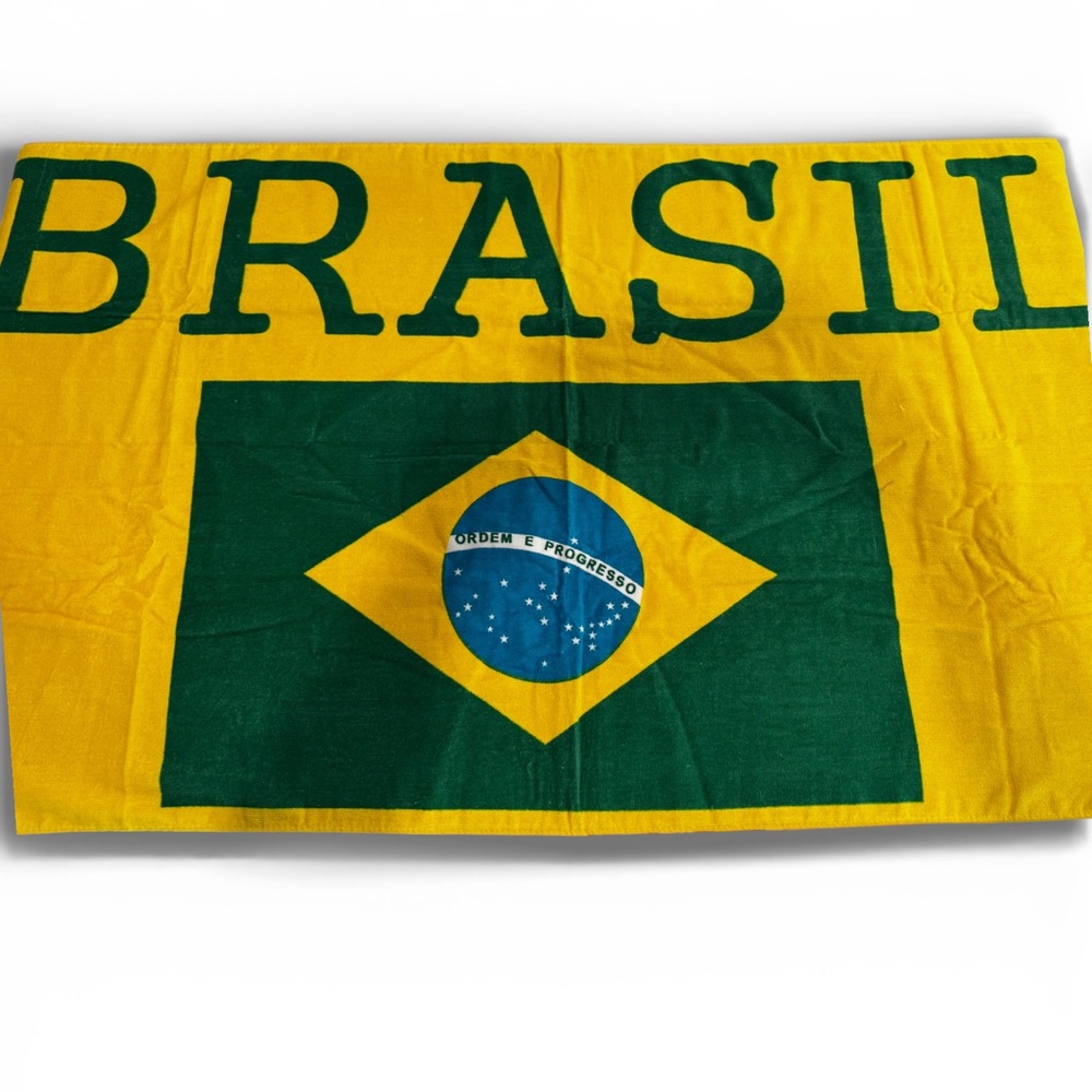 Brazil Flag Bath Towel